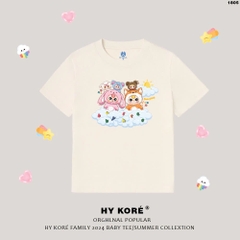 Baby Tee HY KOREA áo thun nữ Baby Three Clouds 1805 cotton 100% co giãn tay ngắn áo thun trẻ em gái