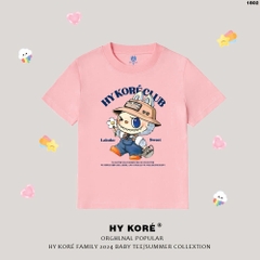 Baby Tee HY KOREA áo thun nữ Labubu sweet 1802 cotton 100% co giãn tay ngắn