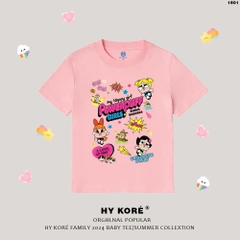 Baby Tee HY KOREA áo thun nữ I Love Cry Baby 1801 cotton 100% co giãn tay ngắn