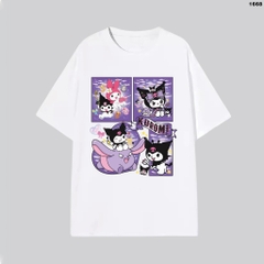 Áo Thun Unisex Tay Lỡ Thỏ mặc yếm 1178 Cotton 100 Quảng Châu Màu Pastel