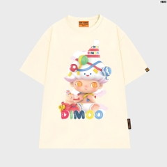 Áo thun HY KOREA Baby Dimoo 1803 tay lỡ cotton 75 form rộng nam nữ unisex