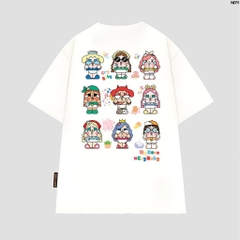 Áo thun LABUBU HY KOREA Nhiều icon Cry Baby 1671 tay lỡ cotton 75 form rộng phong cách dễ thương