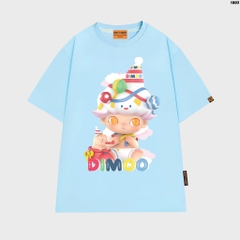 Áo thun HY KOREA Baby Dimoo 1803 tay lỡ cotton 75 form rộng nam nữ unisex