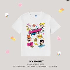 Baby Tee HY KOREA áo thun nữ I Love Cry Baby 1801 cotton 100% co giãn tay ngắn