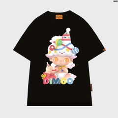 Áo thun HY KOREA Baby Dimoo 1803 tay lỡ cotton 75 form rộng nam nữ unisex