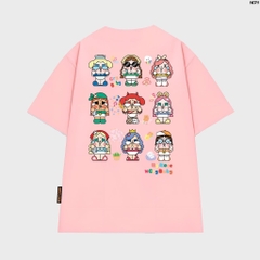 Áo thun LABUBU HY KOREA Nhiều icon Cry Baby 1671 tay lỡ cotton 75 form rộng phong cách dễ thương