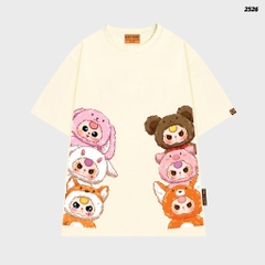 Áo thun Baby Three HY KOREA Bé Ba Secret 2526 tay lỡ cotton 75 form rộng nữ dễ thương