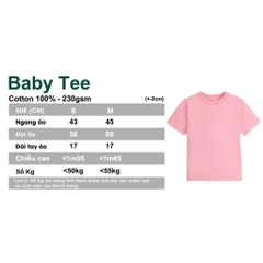 Baby Tee HY KOREA áo thun nữ Baby Three Clouds 1805 cotton 100% co giãn tay ngắn áo thun trẻ em gái