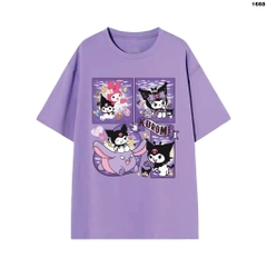 Áo Thun Unisex Tay Lỡ Thỏ mặc yếm 1178 Cotton 100 Quảng Châu Màu Pastel