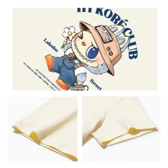 Baby Tee HY KOREA áo thun nữ Labubu sweet 1802 cotton 100% co giãn tay ngắn