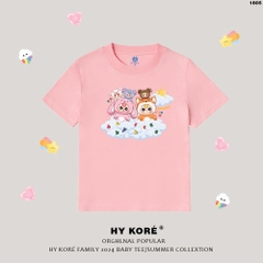 Baby Tee HY KOREA áo thun nữ Baby Three Clouds 1805 cotton 100% co giãn tay ngắn áo thun trẻ em gái