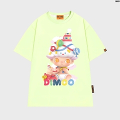 Áo thun HY KOREA Baby Dimoo 1803 tay lỡ cotton 75 form rộng nam nữ unisex