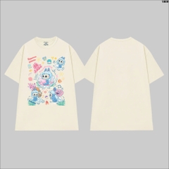 Áo Thun LABUBU HY KOREA In Labubu Nàng Tiên Cá 1809 Cotton 100% Co giãn 2 Chiều Phom Unisex Oversize