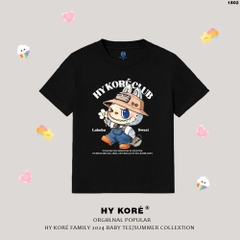 Baby Tee HY KOREA áo thun nữ Labubu sweet 1802 cotton 100% co giãn tay ngắn