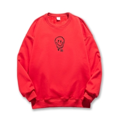 Áo Sweater nỉ bông thêu Face Smile 27 Form Rộng unisex