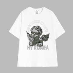 Áo Thun Nam Nữ Tay Lỡ Cotton 100 Unisex have faith inlove 993 HY KOREA