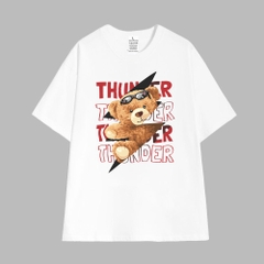 Áo Thun Tay Lỡ thunder bear 994 HY KOREA Nam Nữ Cotton 100 Unisex