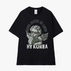 Áo Thun Nam Nữ Tay Lỡ Cotton 100 Unisex have faith inlove 993 HY KOREA