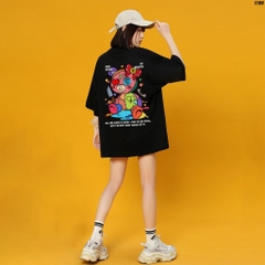 Áo Thun Tay Lỡ Cotton 100 Unisex Gấu bông nhiều màu 1196 HY KOREA
