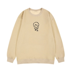 Áo Sweater nỉ bông thêu Face Smile 27 Form Rộng unisex