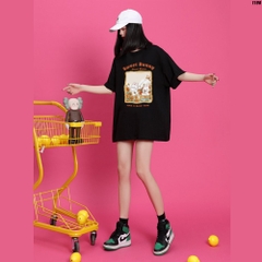 Áo Thun Form Rộng Tay Lỡ Thỏ thả diều 1190 Cotton 100 Quảng Châu Màu Pastel