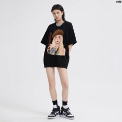 Áo thun tay lỡ Girl Fascinating 1185 cho nữ form rộng