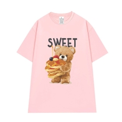 Áo Thun Tay Lỡ HY KOREA Cotton 100 Unisex Gấu Teddy Sweet 997