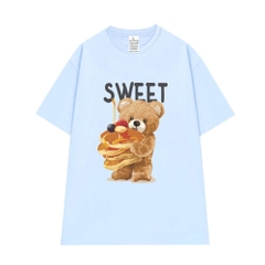 Áo Thun Tay Lỡ HY KOREA Cotton 100 Unisex Gấu Teddy Sweet 997