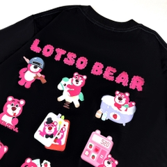 Áo thun form rộng HY KOREA Lotso Bear 1228 cotton 75% unisex tay lỡ