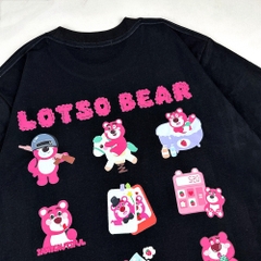 Áo thun form rộng HY KOREA Lotso Bear 1228 cotton 75% unisex tay lỡ