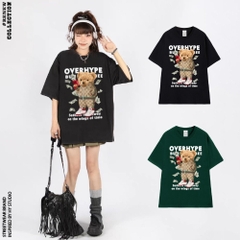 Áo Thun Tay Lỡ HY KOREA Cotton 100 Richkid money bear 1242 Nam Nữ Form Rộng Unisex