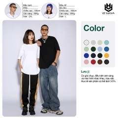Áo Thun Tay Lỡ HY KOREA Gấu Who Cares 1244 Form Rộng Unisex Cotton 100