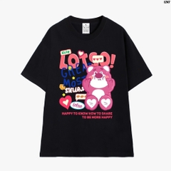 Áo Thun Tay Lỡ HY KOREA Cotton 100 Lotso ngồi cute 1247 Form Rộng Unisex