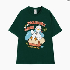 Áo Thun Nam Nữ HY KOREA Cotton 100 Vịt hộp Carton 1250 Form Rộng Tay Lỡ Unisex