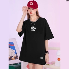 Áo Thun Tay Lỡ HY KOREA Cotton 100 Gấu Zone 1252 Unisex Form Rộng