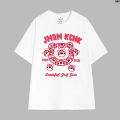 Áo Thun Tay Lỡ HY KOREA Cotton 100 Gấu Lotso JMQM KCHK 1253 Unisex Form Rộng