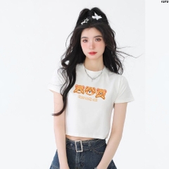 Áo thun croptop nữ HY KOREA in Bear really cool 1272 tay ngắn