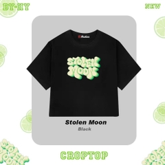 Áo croptop ôm body nữ HY KOREA in Stolen Moon 1278 tay ngắn