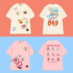 Áo phông unisex form rộng mẫu ngẫu nhiễn cotton 75% HYKOREA