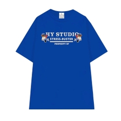 Áo thun tay lỡ HY KOREA Cotton 100 Gấu Basic Tee 1289 Form Rộng Tay Lỡ Unisex