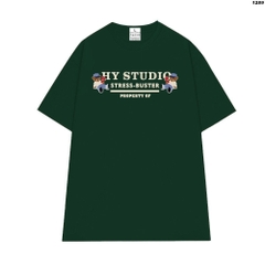 Áo thun tay lỡ HY KOREA Cotton 100 Gấu Basic Tee 1289 Form Rộng Tay Lỡ Unisex