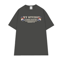 Áo thun tay lỡ HY KOREA Cotton 100 Gấu Basic Tee 1289 Form Rộng Tay Lỡ Unisex