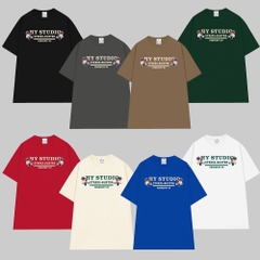 Áo thun tay lỡ HY KOREA Cotton 100 Gấu Basic Tee 1289 Form Rộng Tay Lỡ Unisex