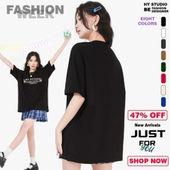Áo thun tay lỡ HY KOREA Cotton 100 Gấu Basic Tee 1289 Form Rộng Tay Lỡ Unisex