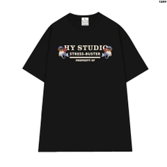 Áo thun tay lỡ HY KOREA Cotton 100 Gấu Basic Tee 1289 Form Rộng Tay Lỡ Unisex
