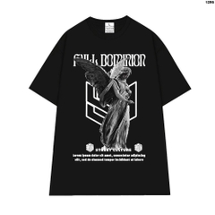 Áo Thun Local Brand Unisex HY KOREA Tượng Full Dominion 1296 Tay Lỡ Cotton 100