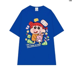 Áo Thun Unisex HY KOREA Nene ôm thỏ hồng 1298 Tay Lỡ Cotton 100 Form Rộng