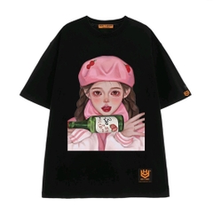 Áo thun tay lỡ HY KOREA Cô gái Soju 1404 unisex cotton 75% form rộng Local Brand