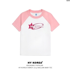 Áo thun Star HY KOREA 1410 Baby Tee Raglan Basic Cotton 100%