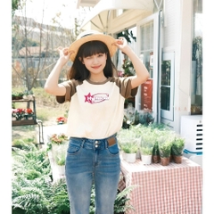 Áo thun Star HY KOREA 1410 Baby Tee Raglan Basic Cotton 100%